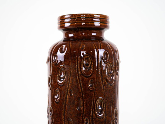 Image 1 of Brown ceramic vase, German design, 1960s, made in West Germany