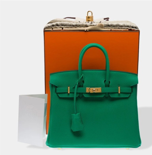 Sac HERMES Birkin 25 en Cuir Vert - 103385 Sale price