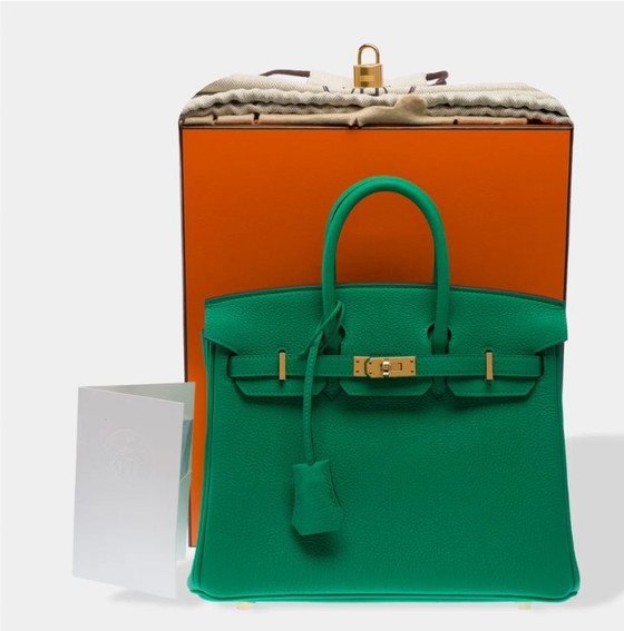 Image 1 of Sac HERMES Birkin 25 en Cuir Vert - 103385 Verkoopprijs