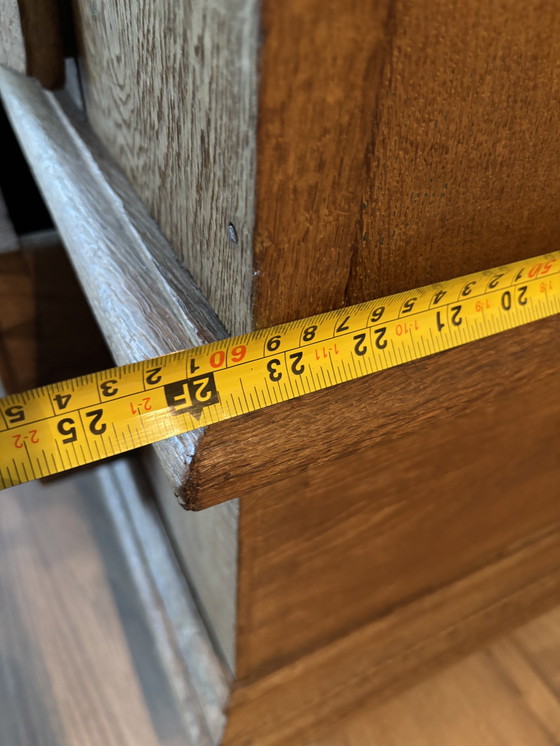 Image 1 of Antique solid blank oak wardrobe wall cabinet antique oak