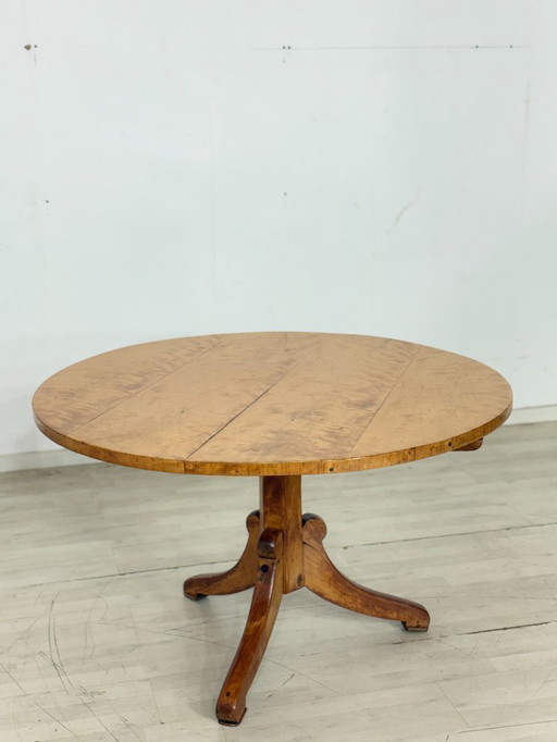 Antique Biedermeier kitchen table, wooden dining table, circa 1880
