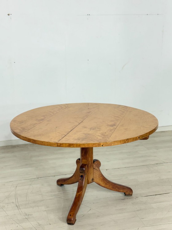 Image 1 of Antique Biedermeier kitchen table, wooden dining table, circa 1880