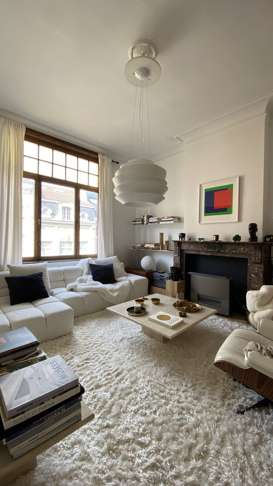 Image 1 of Pair of travertine coffee tables