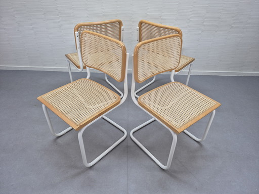 Vintage Cesca (4) Stühle Marcel Breuer, 1970er Jahre.