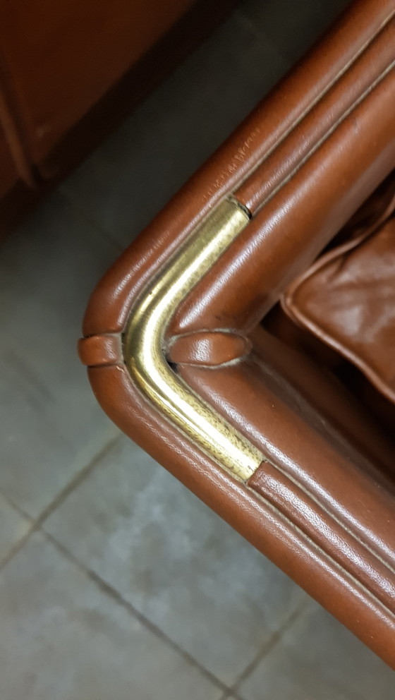 Image 1 of Leren Roche Bobois 2-zits en 3-zits bank
