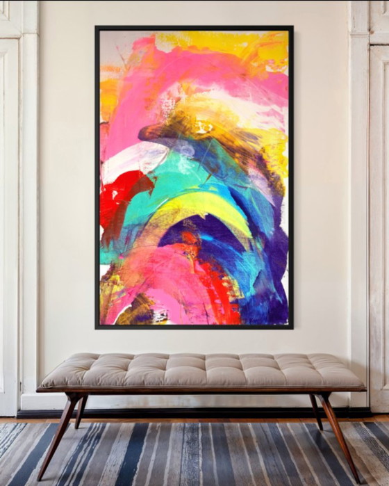 ¡Una sinfonía explosiva de color que enciende tu alma! – Pinturas y dibujos, Lienzo (photo 8 of 9)