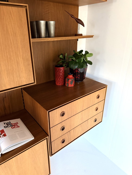 Image 1 of Vintage XL modular walnut wall system '80