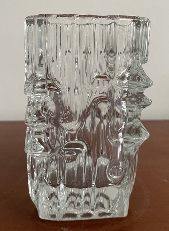 Image 1 of Sklo Union – Brutalistische Glasvase, Design aus den 1960er Jahren, Vladislav Urban