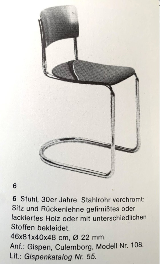 Image 1 of Sedia in tubolare d'acciaio attr. W.H.Gispen