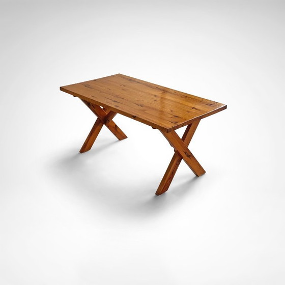 Image 1 of Tavolo da pranzo modernista con gambe a X di Ate van Apeldoorn per Houtwerk Hattem, 1970