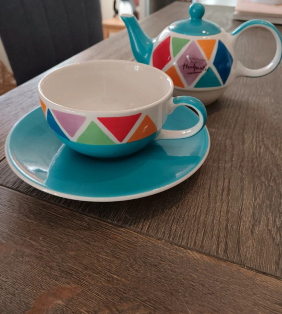 Image 1 of Service à thé « Tea for One » peint à la main par Whittard of Chelsea,