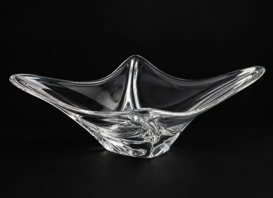Daum France crystal bowl centerpiece - organic shape, Decorative Objects, Transparent (photo 3 of 5)