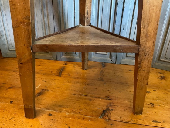 Cricket Table Side Table 19th Century, Wood, Brown, Rustic (photo 6 of 10)