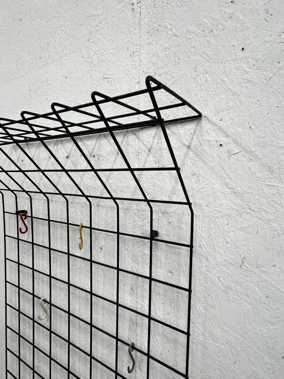 Image 1 of Porte-manteau mural vintage en fil d'acier, années 1950, Karl Fichtel, Allemagne
