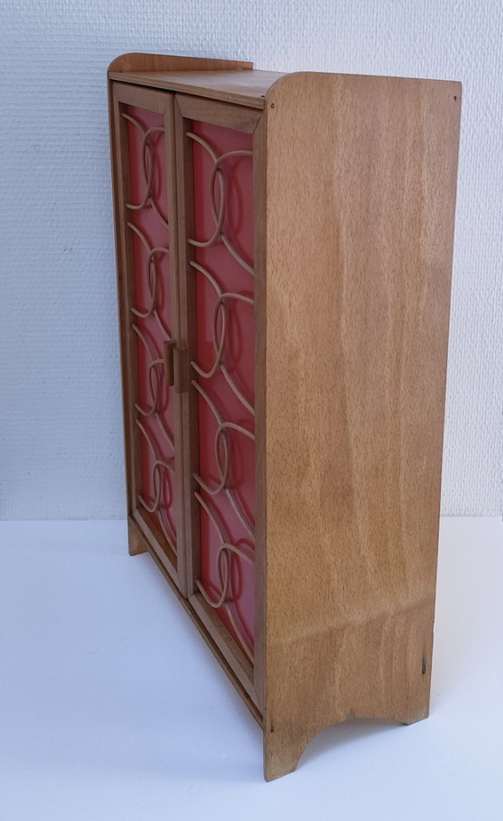 Image 1 of Puppengarderobe aus Holzgeflecht im Stil der 60er Jahre