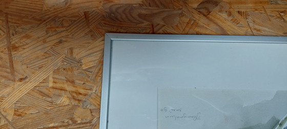 Image 1 of Watercolor with poppy motif