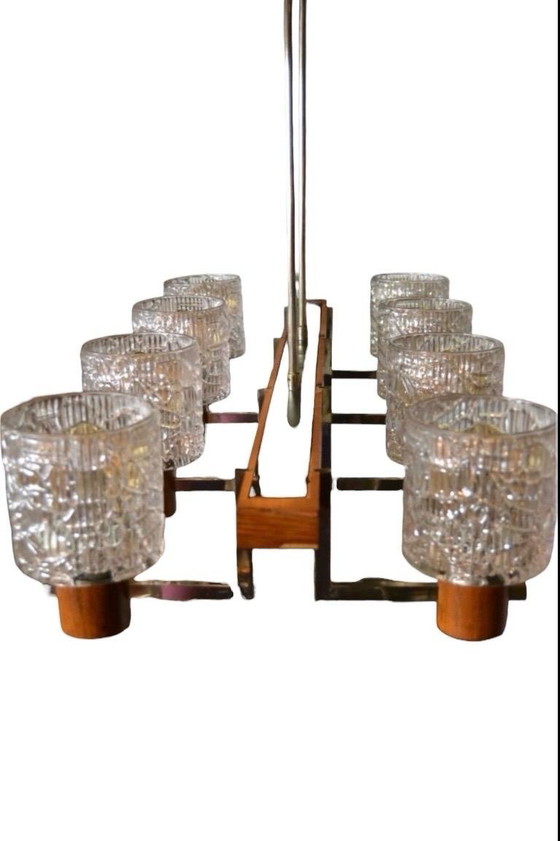 Image 1 of Lampadario allungato vintage in stile scandinavo