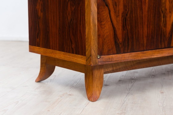 Buffet haut Art Déco en palissandre, Années 1920/1930, Buffet bas, Bois, Marron, Mid Century Modern (photo 8 sur 11)