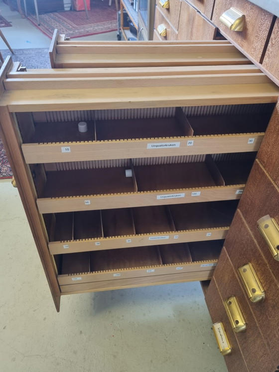 Vintage Apothecary Cabinet 60s Midcentury – Sideboard, Marble, Wood (photo 10 of 25)