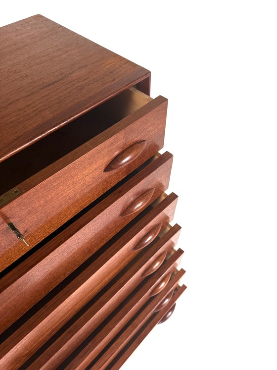 Image 1 of Vintage XL teak chest of drawers, Denmark '60