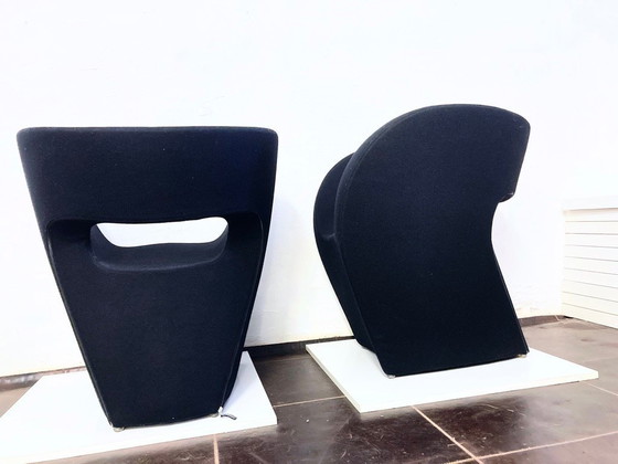 Image 1 of 2 Victoria & Albert armchairs in black, designed by Ron Arad for Moroso