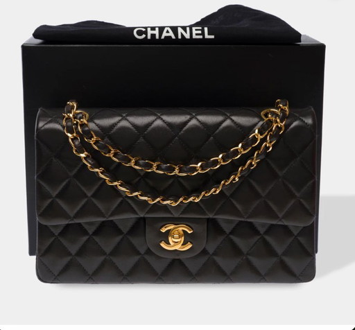 Sac CHANEL Timeless/Classique en Cuir Noir - 103573