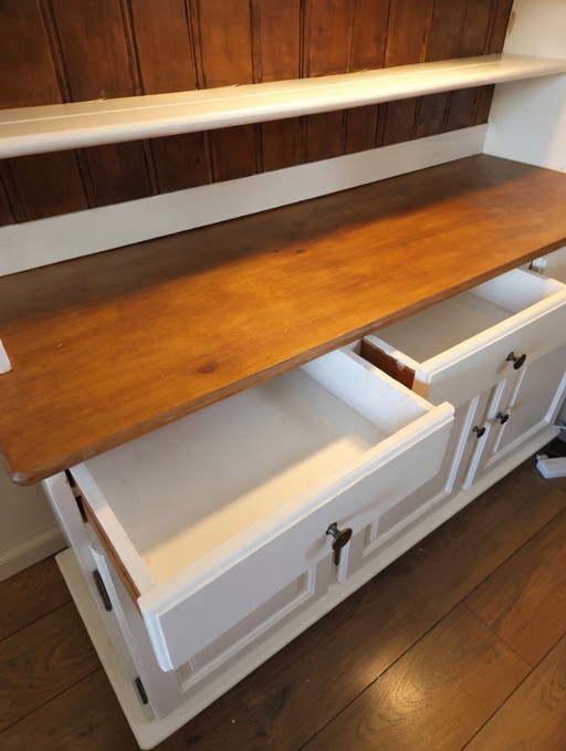 French Provençal or Rustic Farmhouse Buffet and Display Cabinet