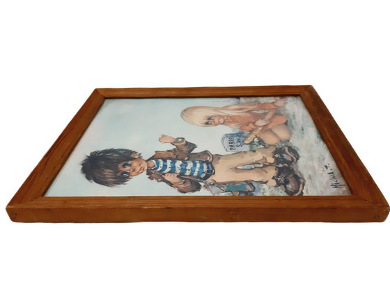 Image 1 of Stampa artistica vintage "Big Eye Art" o "Poulbot"