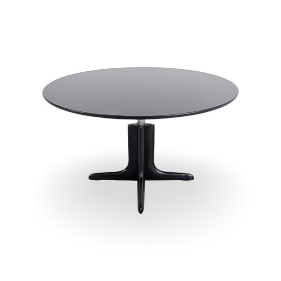 Image 1 of Vintage design eettafel, zwart, mid-century modern, jaren 70, Duitsland