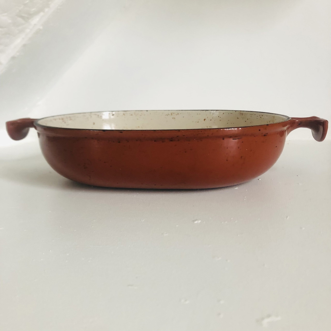 Vintage Le Creuset Enzo Mari La Mama Enameled Cast Iron #21 Oval Dish