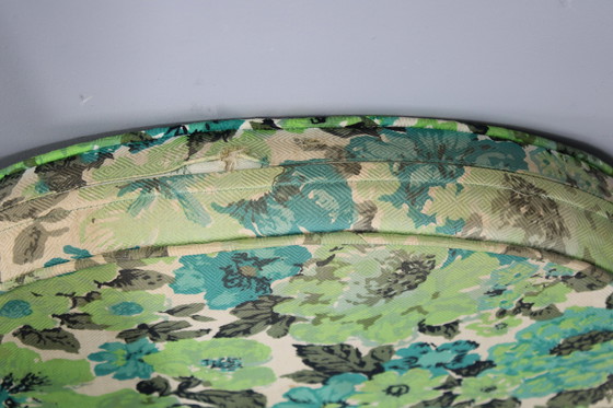 Image 1 of 1980er Set aus vier Rattansesseln mit Stoffpolstern