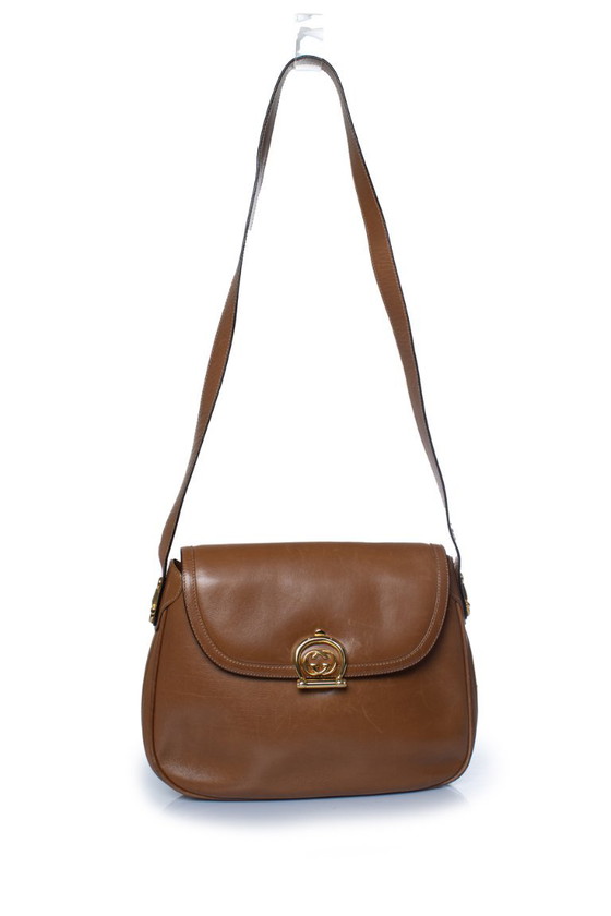 Gucci, Vintage Cognac GG Clasp Bag – Shoulder bags, Calfskin (photo 13 of 15)