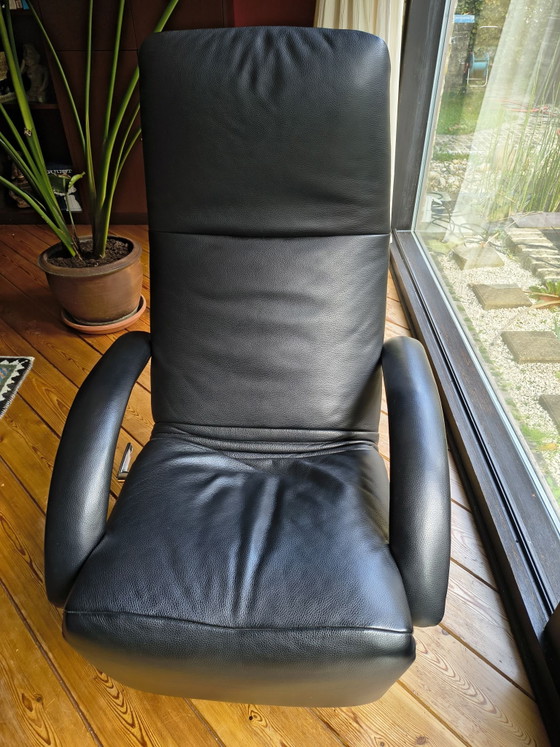 Jori Relaxsessel, Verstellbarer relaxsessel, Leder, Blau (Foto 2 von 5)