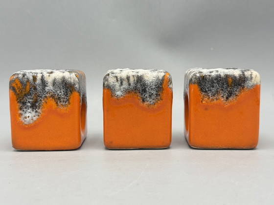 Image 1 of Vintage set of 3 ceramic candlesticks