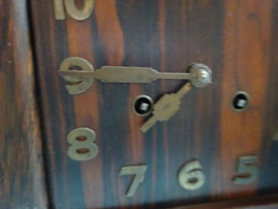 Orologio trapezoidale Art Deco Wurttenberg JungHans, Wurttemberg Junghans, Legno, Ottone, Marrone (foto 5 di 12)