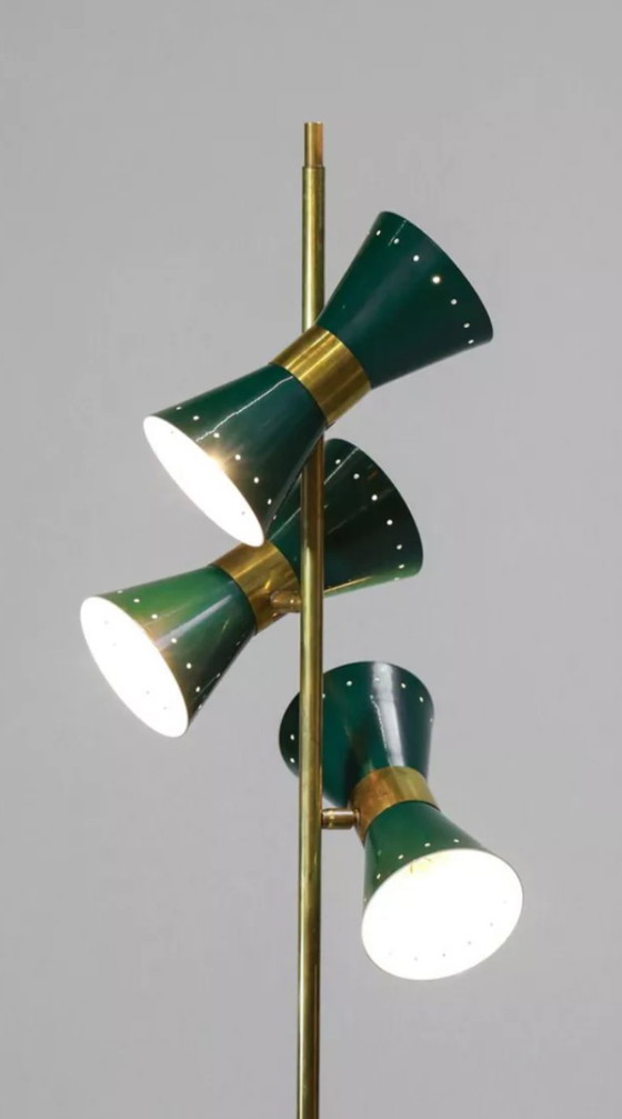 Image 1 of Lampadaire diabolo vert