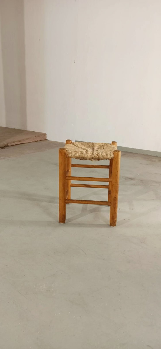 Image 1 of Vintage Rush Seat Stool