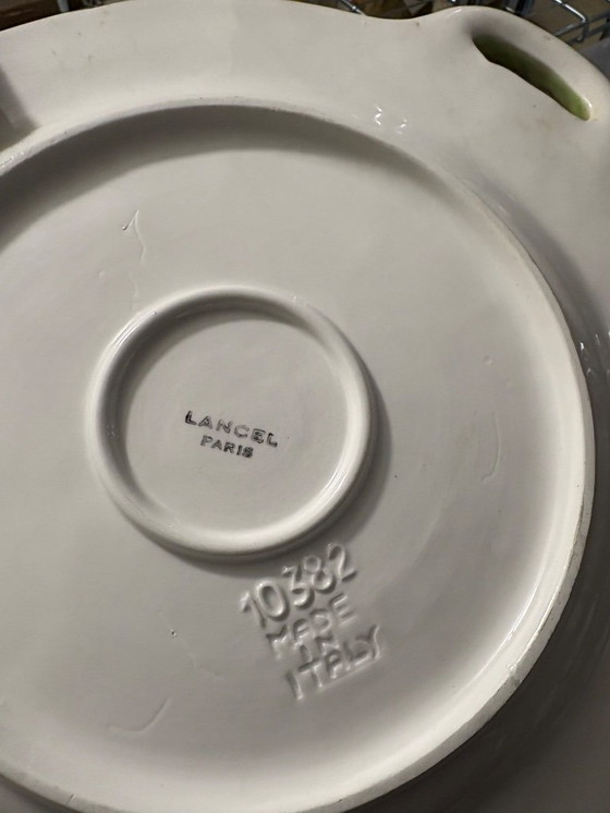 Image 1 of Bandeja servir lancel de porcelana con motivos frutales 