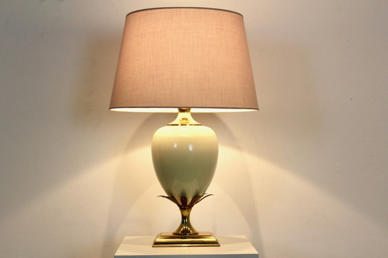 Lampe de table française de Maison Le Dauphin, Chrome, Laiton (photo 4 sur 9)