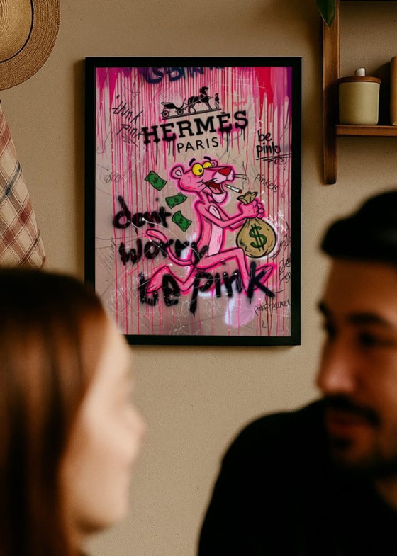 Quadro Pop Art Pantera Rosa e Hermes, Stampe artistiche, Carta (foto 5 di 5)