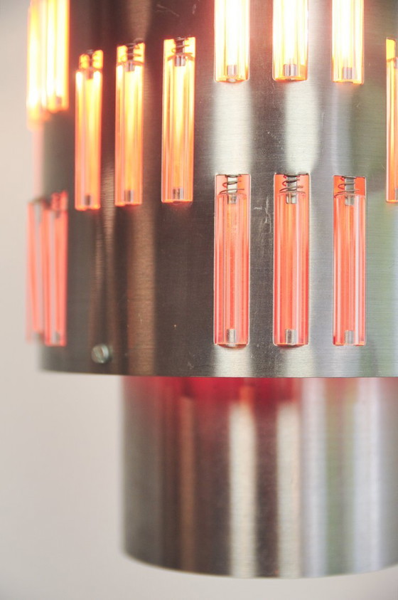 Silver Pendant Lamp Glass Tubes Dijkstra – Dijkstra Lampen, Metal (photo 5 of 5)