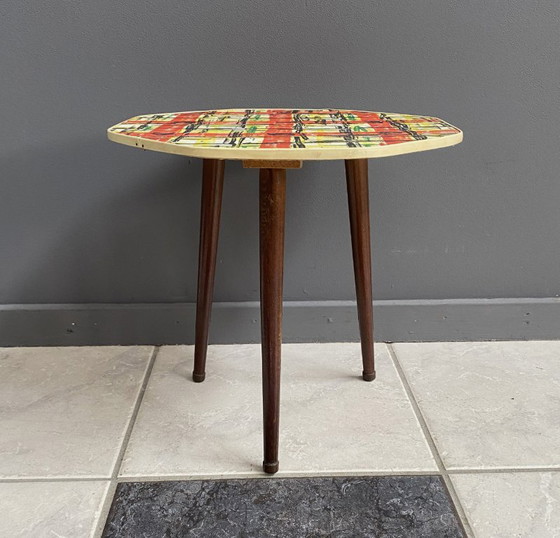 Small 8 Sided Plant Table In Multicolor 1960s – Plastic, Wood (photo 4 of 10)