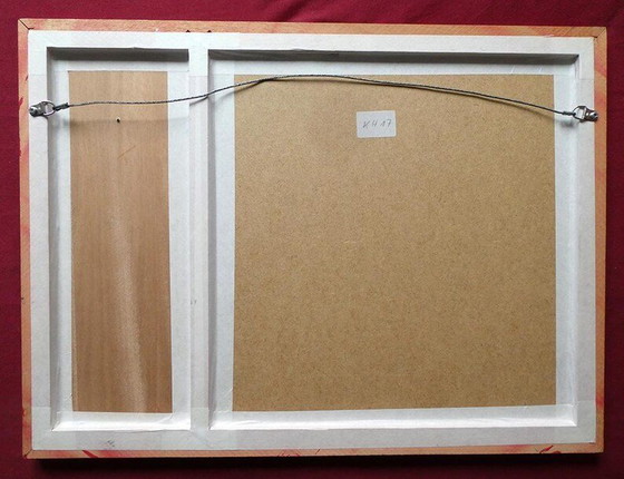 Image 1 of Rare multiple by Keith Haring, screen print, clock, behind glass, wooden frame, Playboy figures 1996, limited edition
