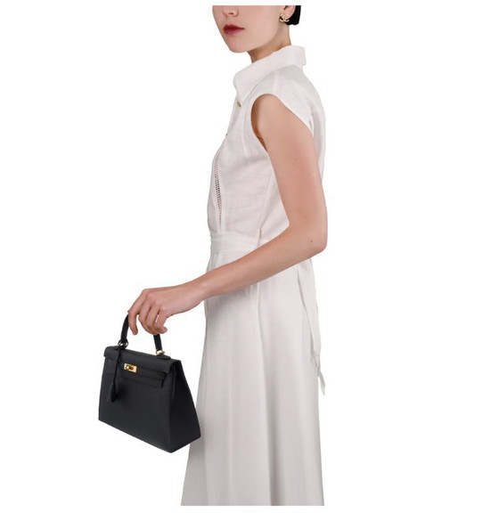 Image 1 of Sac HERMES Kelly 25 en Cuir Noir - 103510