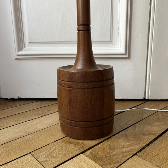 Image 1 of Vintage Scandinavian floor lamp in teak and brass, Tranås Stilarmatur, Sweden, 1960s