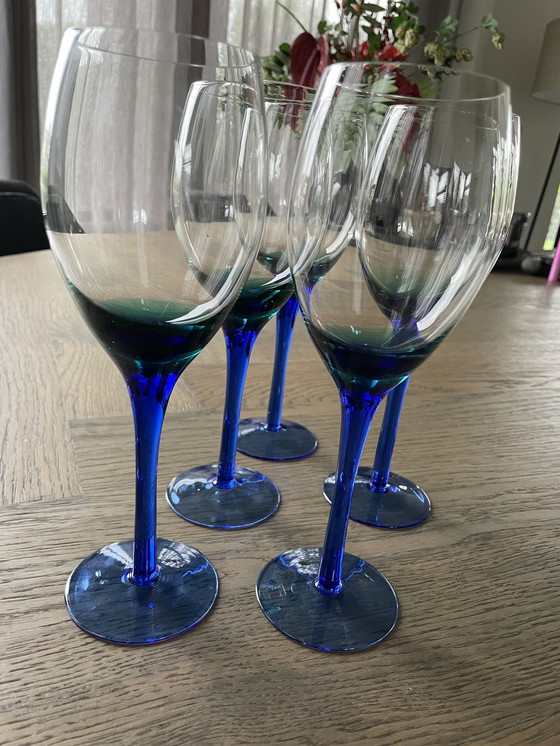 Image 1 of Vintage mondgeblazen glazen 