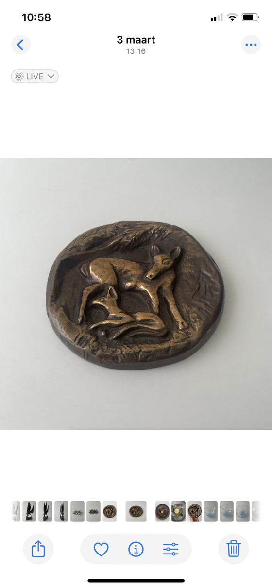 Image 1 of Rilievo in bronzo di Horst Dalbeck: Cervo