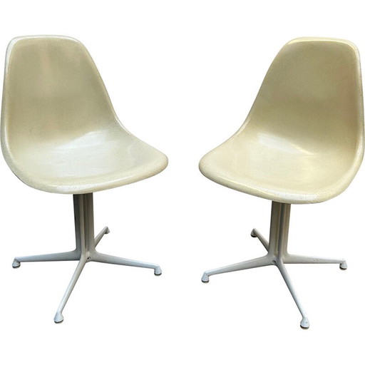 Paar vintage La Fonda glasvezel stoelen van Charles en Ray Eames voor Herman Milleer, 1960
