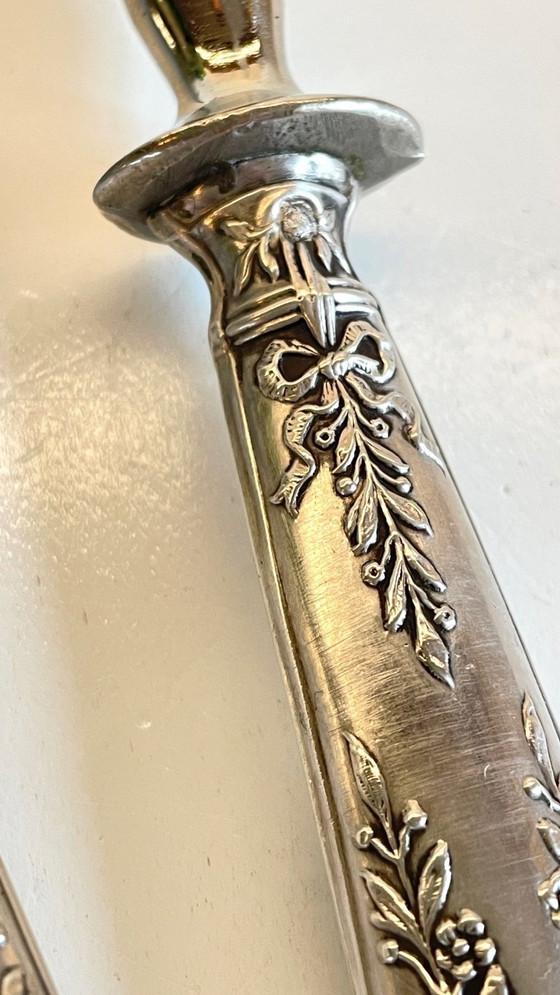 Image 1 of Silver-plated cutlery set with Minerva helmet, Paris