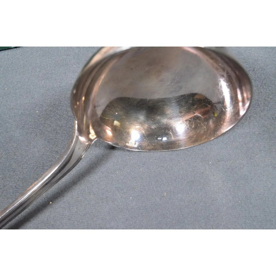 1920s Christofle Boréal Art Deco Silver-Plated Flatware Set by Luc Lanel - 37 Pieces with Case (photo 12 of 17)